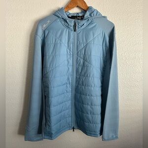 Polo Ralph Lauren Hybrid RLX Golf Athletic Hoodie Jacket Baby Blue Men’s Sizes